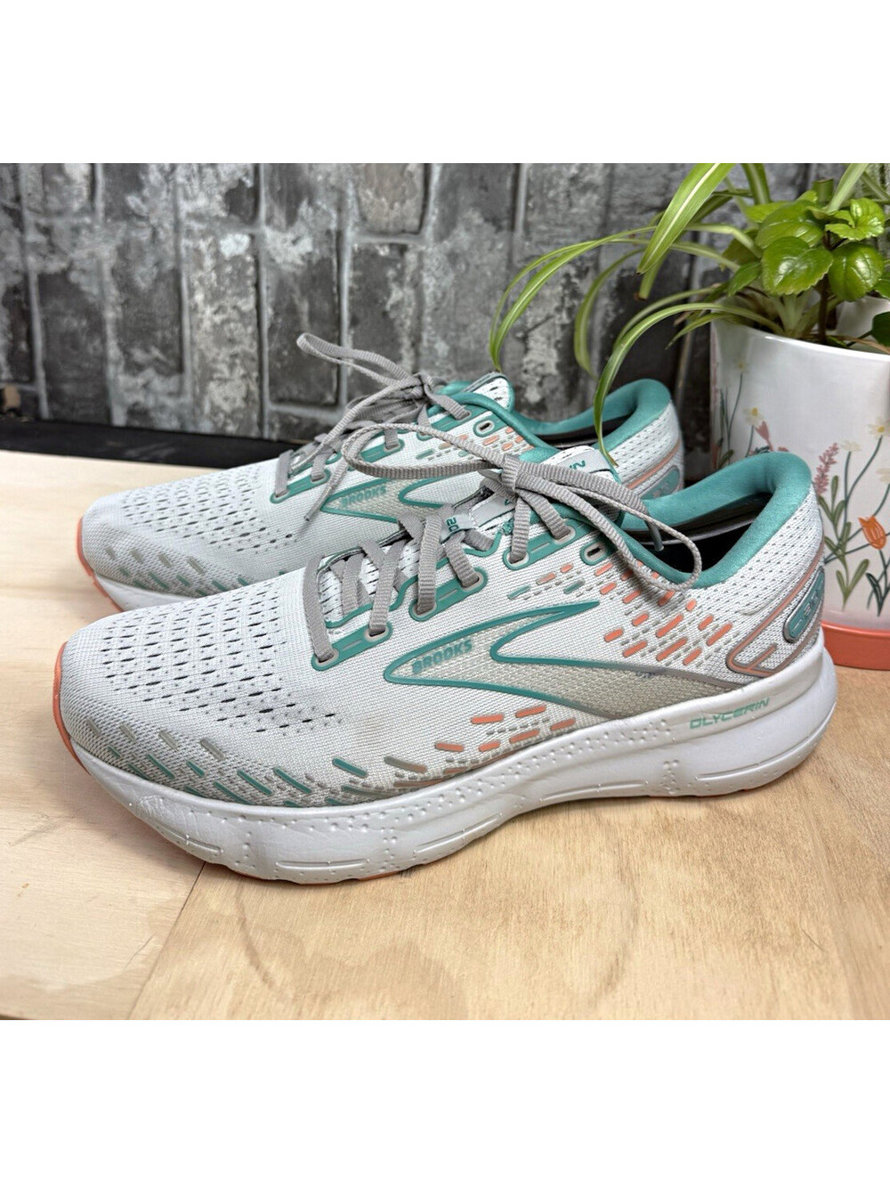 Brooks Glycerin 20 Women’s Oyster/Latigo Bay/Coral Wide (D) 11.5 120369
